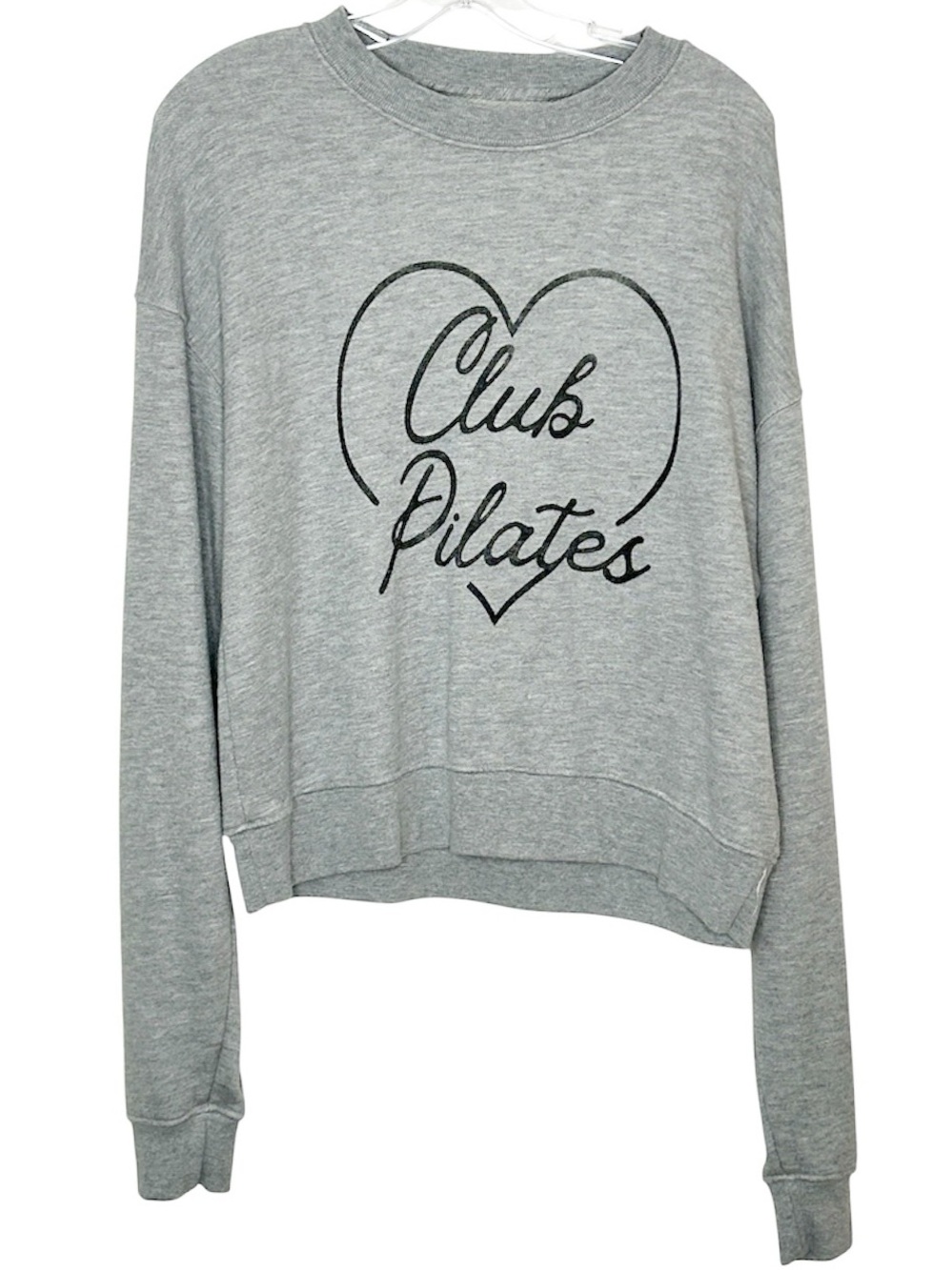 Spiritual Gangster Club Pilates Cropped Sweatshirt Gray Size M NWT